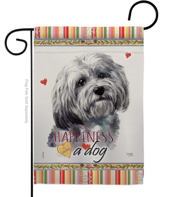 Havanese Happiness - Pets Nature Vertical Impressions Decorative Flags HG110185 Made In USA