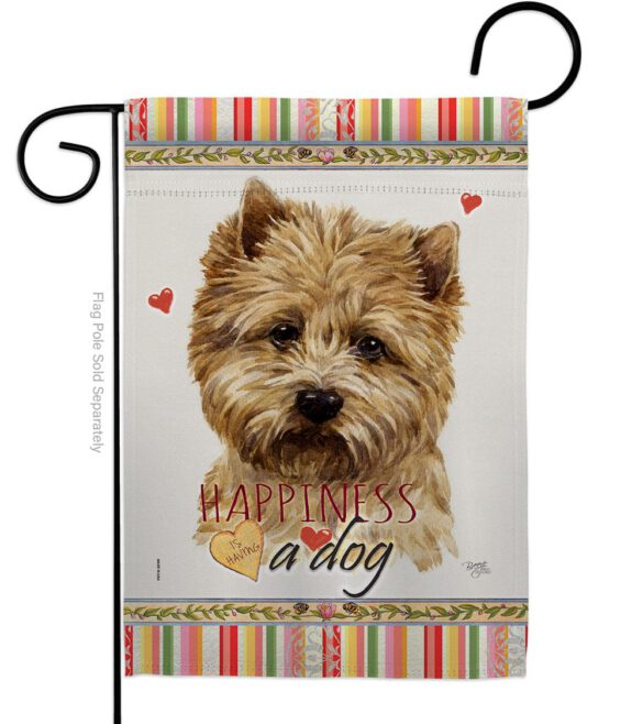 Cairn Terrier Happiness - Pets Nature Vertical Impressions Decorative Flags HG110189 Made In USA