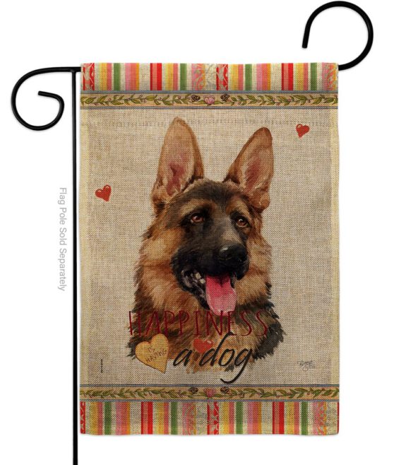 German Shepherd Happiness - Pets Nature Vertical Impressions Decorative Flags HG110190 Made In USA - Image 11