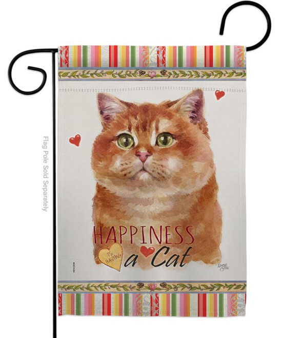 Gold Scottish Happiness - Pets Nature Vertical Impressions Decorative Flags HG110191 Made In USA