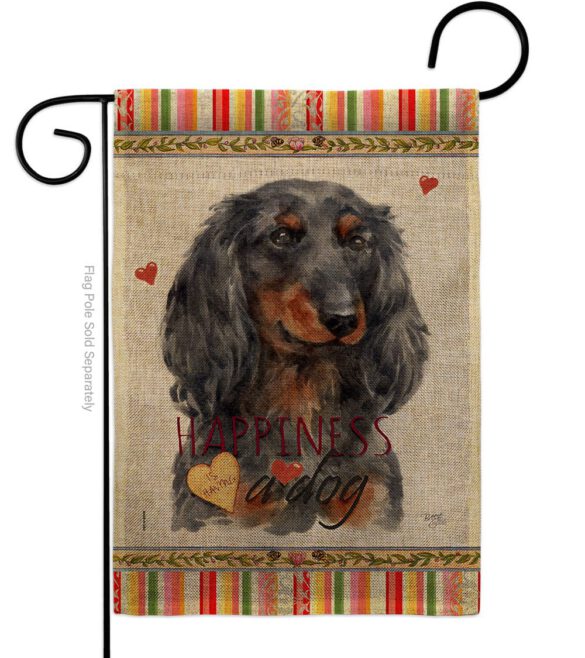 Blue Long Hair Dachshund Happiness - Pets Nature Vertical Impressions Decorative Flags HG110251 Made In USA - Image 11
