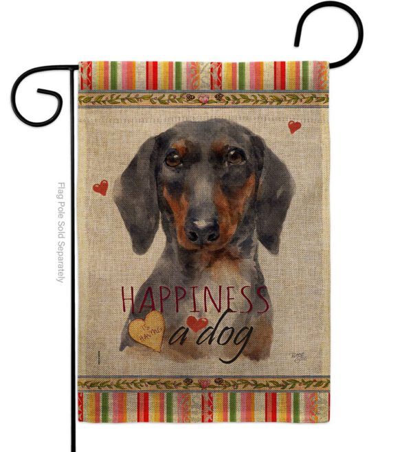 Black & Tan Dachshund Happiness - Pets Nature Vertical Impressions Decorative Flags HG110252 Made In USA - Image 11