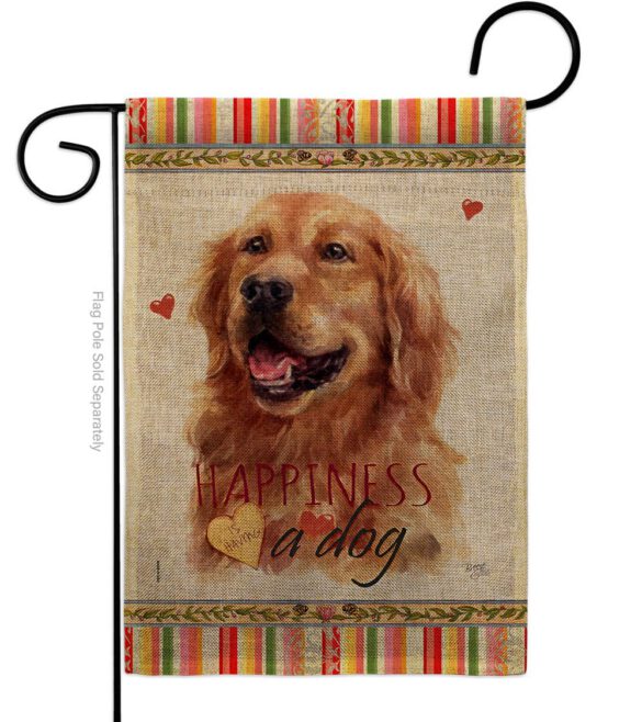 Dark Golden Retriever Happiness - Pets Nature Vertical Impressions Decorative Flags HG110255 Made In USA - Image 11