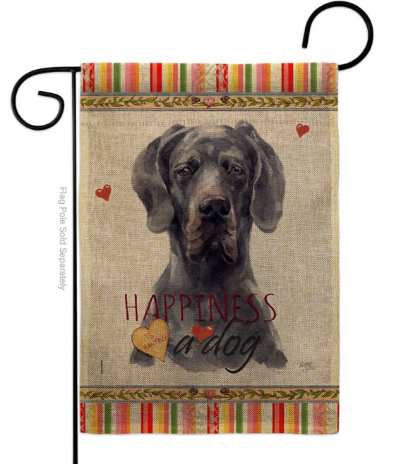 Black Great Dane Happiness - Pets Nature Vertical Impressions Decorative Flags HG110258 Made In USA - Image 11