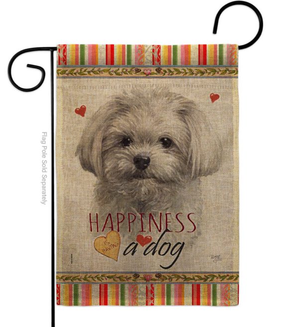 Cute Maltese Happiness - Pets Nature Vertical Impressions Decorative Flags HG110262 Made In USA - Image 11
