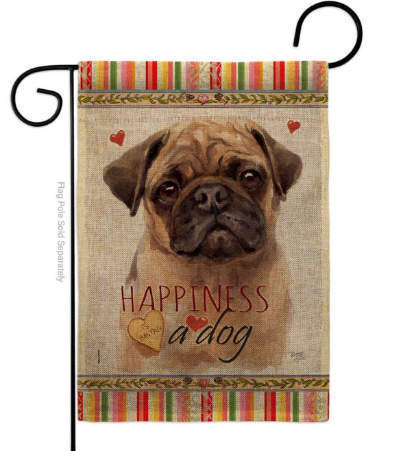 Fawn Pug Happiness - Pets Nature Vertical Impressions Decorative Flags HG110266 Made In USA - Image 11