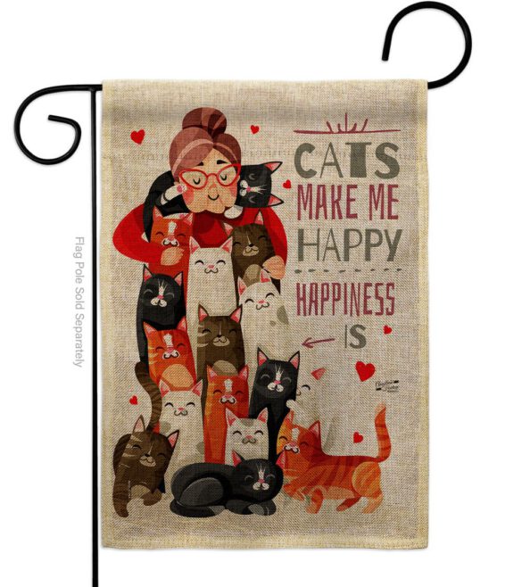 Crazy Cat Lady - Pets Nature Vertical Impressions Decorative Flags HG137512 Made In USA - Image 11