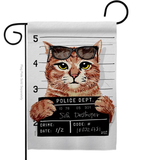 Bad Kitty - Pets Nature Vertical Impressions Decorative Flags HG137530 Made In USA - Image 2
