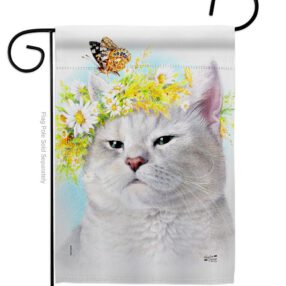 Garden Kitty - Pets Nature Vertical Impressions Decorative Flags HG137546 Made In USA