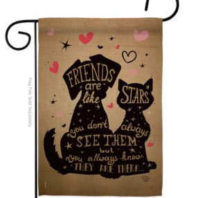 Friends are like Stars - Pets Nature Vertical Impressions Decorative Flags HG191085 Made In USA