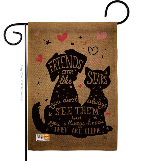 Friends are like Stars - Pets Nature Vertical Impressions Decorative Flags HG191085 Made In USA - Image 8
