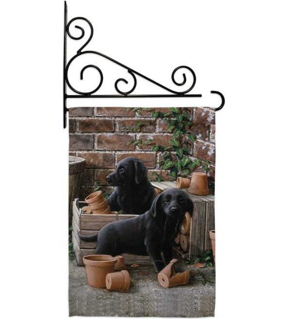 Black Lab Pups - Pets Nature Vertical Impressions Decorative Flags HG110007 Made In USA - Image 11