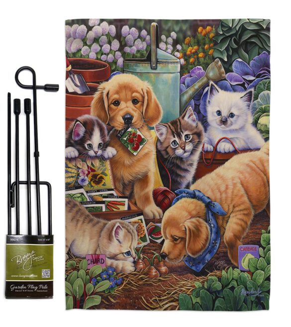 Helpful Garden Paws - Pets Nature Vertical Impressions Decorative Flags HG110045 Made In USA - Image 4