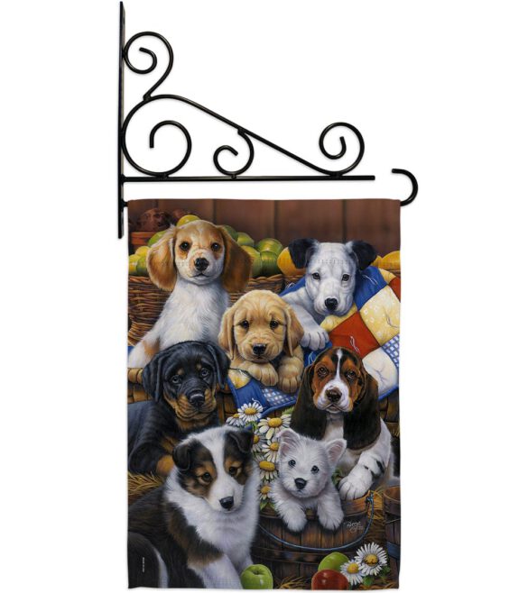 Country Bumpkin Puppies - Pets Nature Vertical Impressions Decorative Flags HG110049 Made In USA - Image 11
