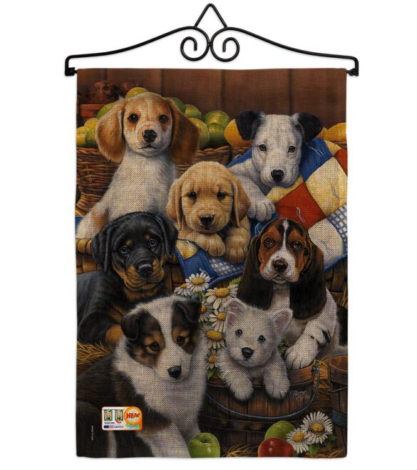 Country Bumpkin Puppies - Pets Nature Vertical Impressions Decorative Flags HG110049 Made In USA - Image 10