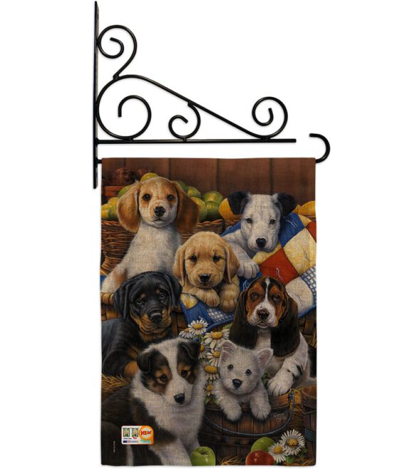 Country Bumpkin Puppies - Pets Nature Vertical Impressions Decorative Flags HG110049 Made In USA - Image 12