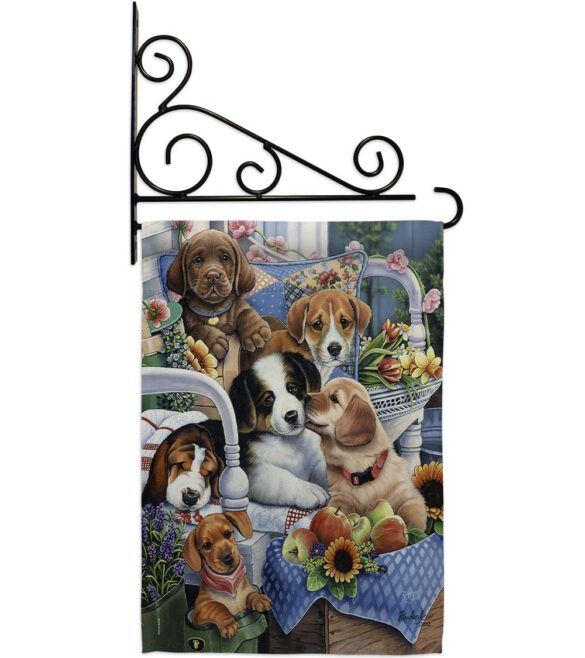 Country Pups - Pets Nature Vertical Impressions Decorative Flags HG110050 Made In USA - Image 11