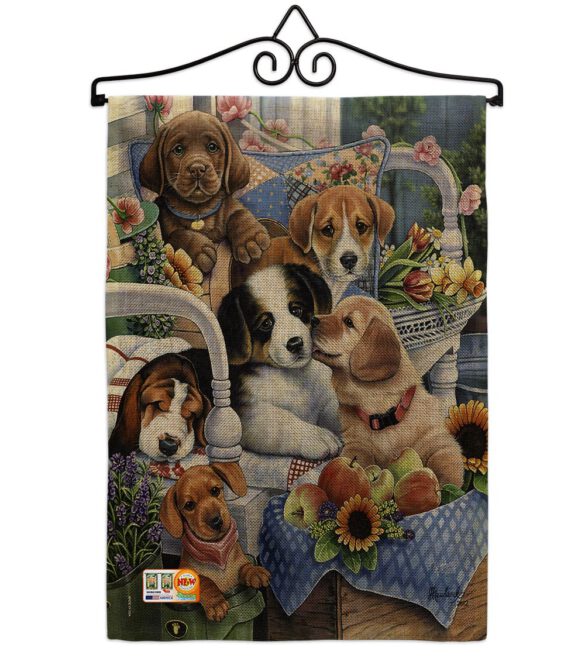 Country Pups - Pets Nature Vertical Impressions Decorative Flags HG110050 Made In USA - Image 10