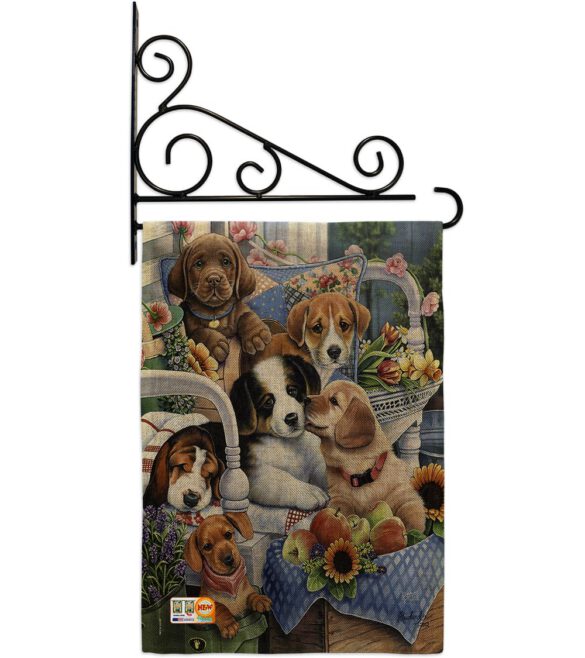 Country Pups - Pets Nature Vertical Impressions Decorative Flags HG110050 Made In USA - Image 12