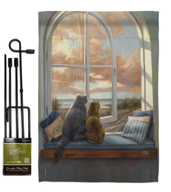 Enjoying the View - Pets Nature Vertical Impressions Decorative Flags HG110057 Made In USA - Image 4
