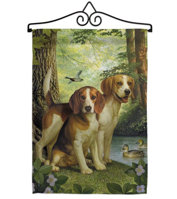 Beagles And Duck - Pets Nature Vertical Impressions Decorative Flags HG110068 Made In USA - Image 7