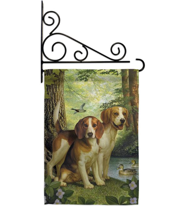 Beagles And Duck - Pets Nature Vertical Impressions Decorative Flags HG110068 Made In USA - Image 11