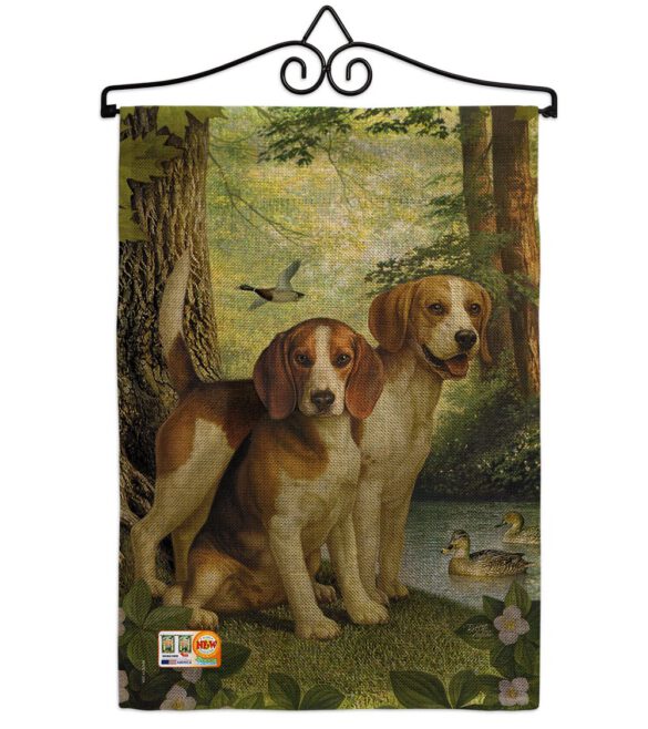 Beagles And Duck - Pets Nature Vertical Impressions Decorative Flags HG110068 Made In USA - Image 10
