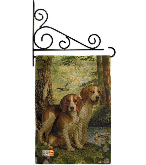Beagles And Duck - Pets Nature Vertical Impressions Decorative Flags HG110068 Made In USA - Image 12