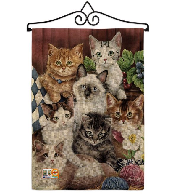 Cuddly Kittens - Pets Nature Vertical Impressions Decorative Flags HG110069 Made In USA - Image 10