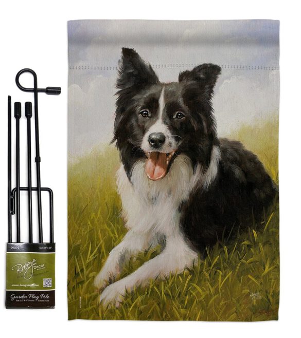 Border Collie - Pets Nature Vertical Impressions Decorative Flags HG110077 Made In USA - Image 4