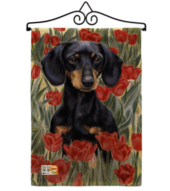 Dachsund In Tulips - Pets Nature Vertical Impressions Decorative Flags HG110080 Made In USA - Image 10