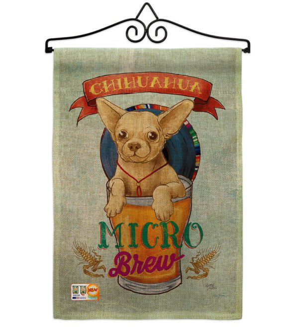 Chihuahua Micro Brew - Pets Nature Vertical Impressions Decorative Flags HG110098 Made In USA - Image 10