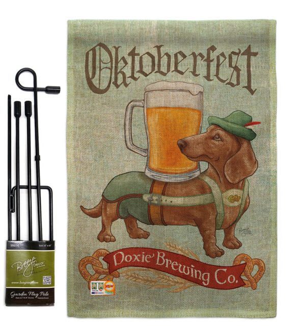 Doxie Brewing Co. - Pets Nature Vertical Impressions Decorative Flags HG110099 Made In USA - Image 9