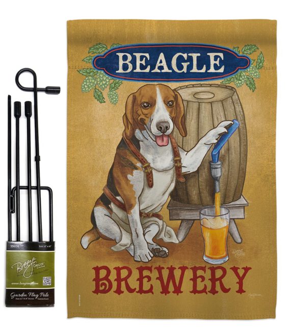 Beagle Brewery - Pets Nature Vertical Impressions Decorative Flags HG110101 Made In USA - Image 4