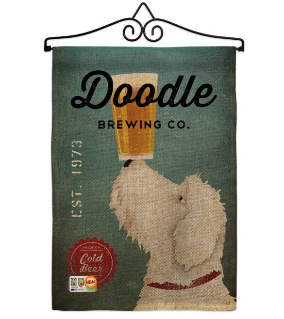 Doodle Brewing - Pets Nature Vertical Impressions Decorative Flags HG110112 Made In USA - Image 10