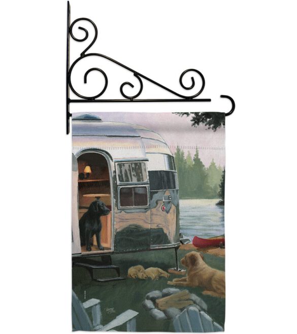 Canine Camp - Pets Nature Vertical Impressions Decorative Flags HG110114 Made In USA - Image 11