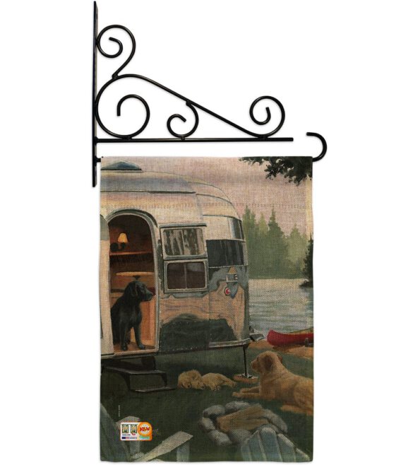 Canine Camp - Pets Nature Vertical Impressions Decorative Flags HG110114 Made In USA - Image 12