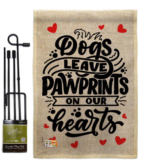 Dogs Leave Pawprints - Pets Nature Vertical Impressions Decorative Flags HG110130 Made In USA - Image 12