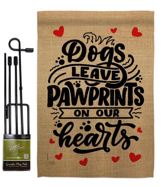 Dogs Leave Pawprints - Pets Nature Vertical Impressions Decorative Flags HG110130 Made In USA - Image 4