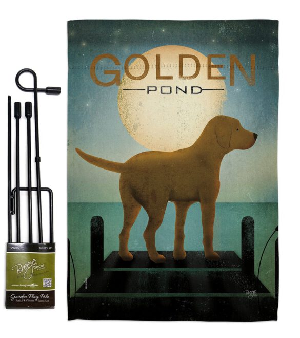 Golden Pond - Pets Nature Vertical Impressions Decorative Flags HG110135 Made In USA - Image 4