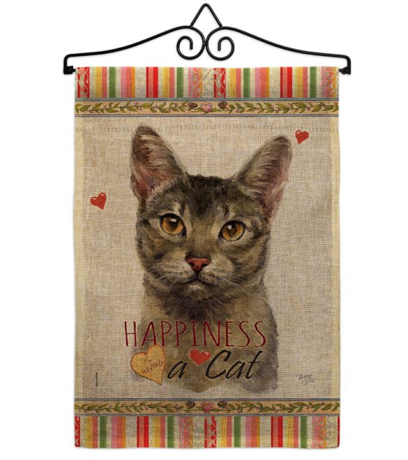 Abyssiniar Happiness - Pets Nature Vertical Impressions Decorative Flags HG110140 Made In USA - Image 14