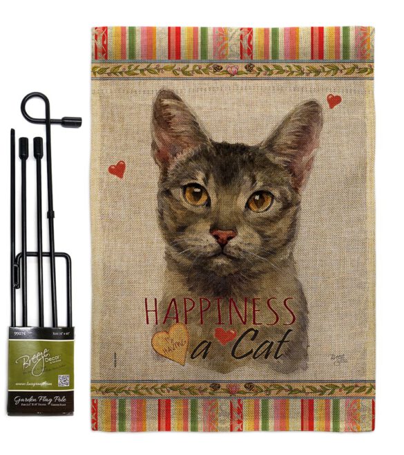 Abyssiniar Happiness - Pets Nature Vertical Impressions Decorative Flags HG110140 Made In USA - Image 13