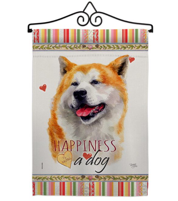 Akita Happiness - Pets Nature Vertical Impressions Decorative Flags HG110141 Made In USA - Image 8