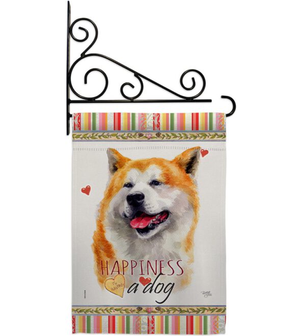 Akita Happiness - Pets Nature Vertical Impressions Decorative Flags HG110141 Made In USA - Image 9