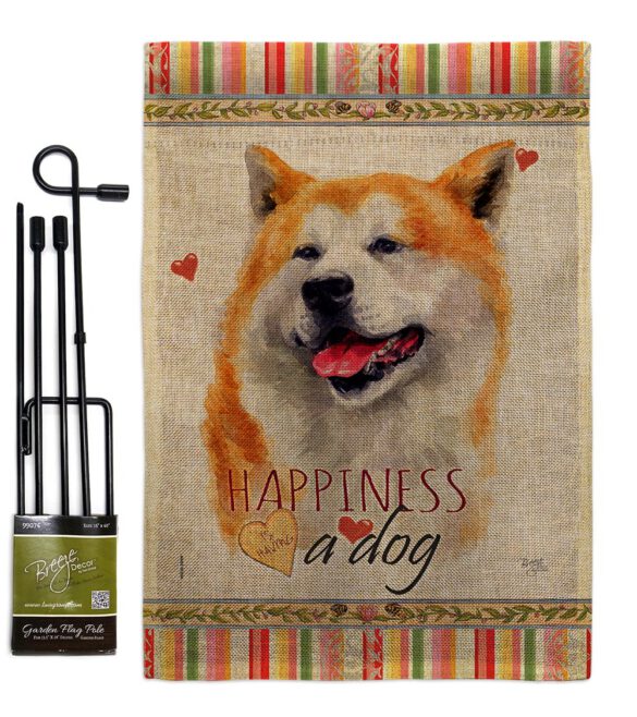Akita Happiness - Pets Nature Vertical Impressions Decorative Flags HG110141 Made In USA - Image 13