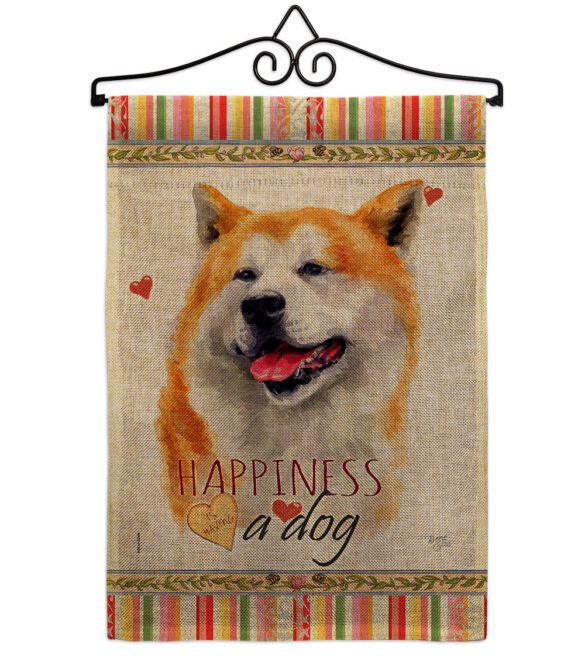 Akita Happiness - Pets Nature Vertical Impressions Decorative Flags HG110141 Made In USA - Image 14