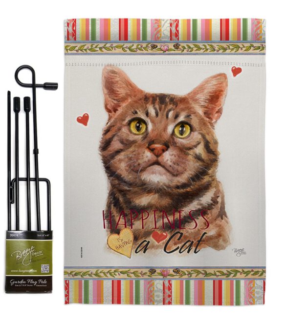 American Short Hair Happiness - Pets Nature Vertical Impressions Decorative Flags HG110147 Made In USA - Image 5