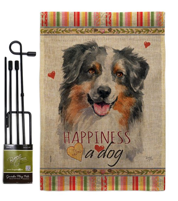Australian Shepherd Happiness - Pets Nature Vertical Impressions Decorative Flags HG110148 Made In USA - Image 13