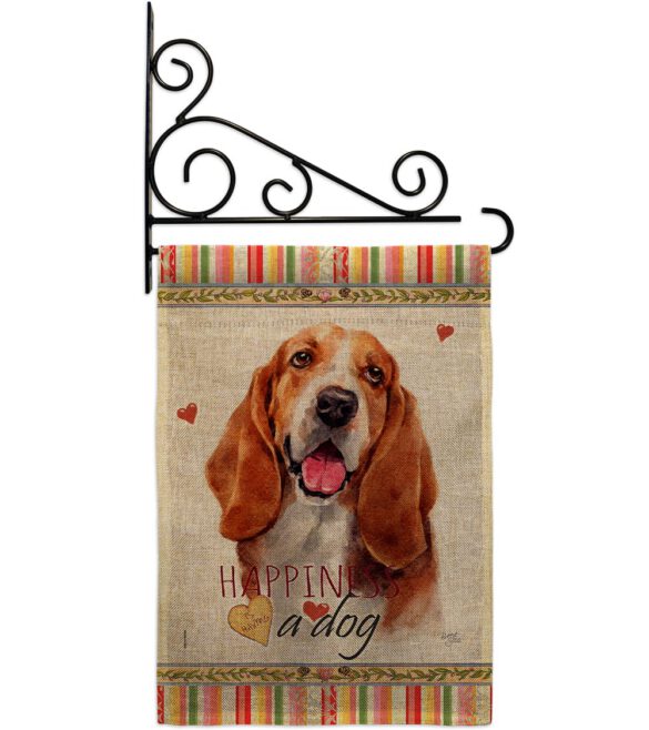 Basset Hound Happiness - Pets Nature Vertical Impressions Decorative Flags HG110149 Made In USA - Image 15