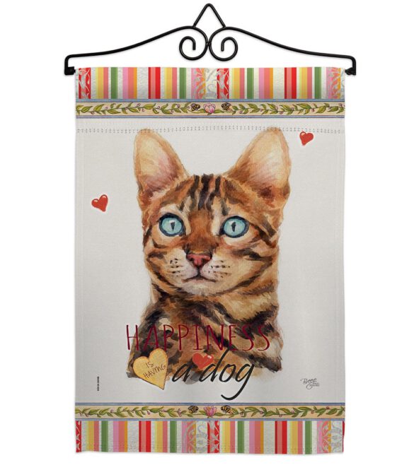Brown Bengal Happiness - Pets Nature Vertical Impressions Decorative Flags HG110151 Made In USA - Image 7
